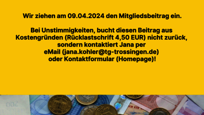 Einzug Mitgliedsbeiträge